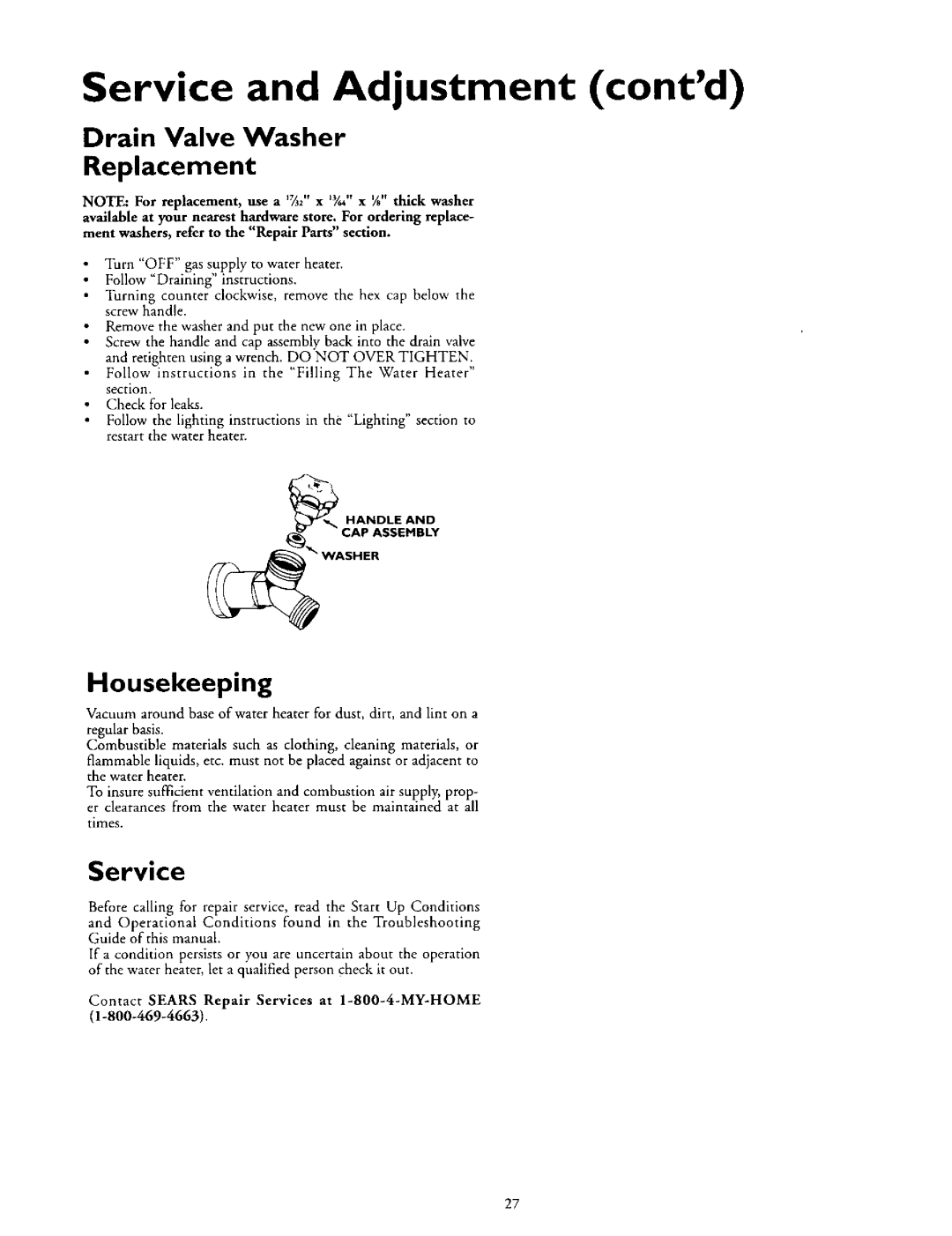 Kenmore 153.335962, L53.335816, 153.335942, 153.335845 Drain Valve Washer Replacement, Housekeeping, Service, CAP Assembly 