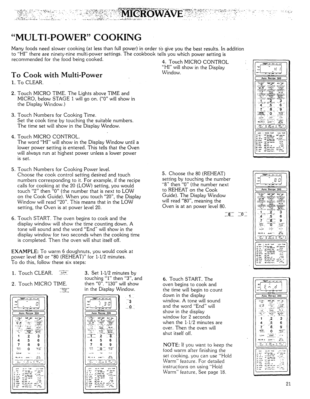 Kenmore Microwave Oven manual MULTI-POWER Cooking, HI there 