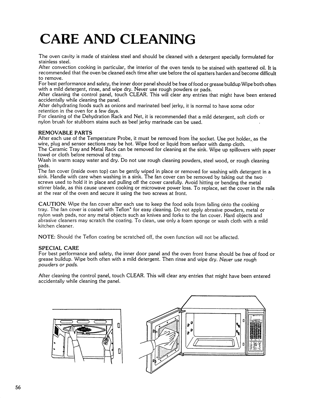 Kenmore Microwave Oven manual Care And Cleaning 
