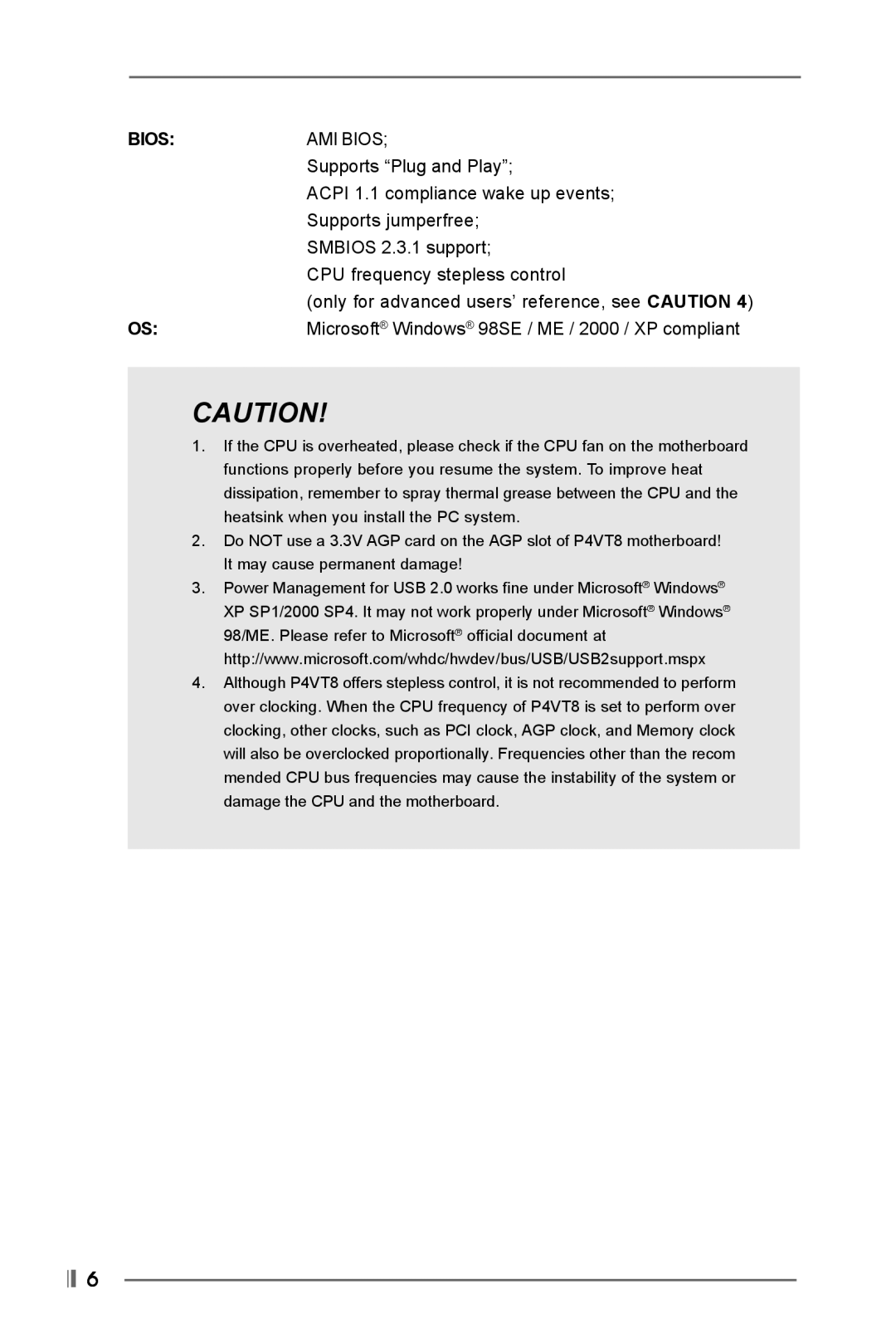 Kenmore P4VT8 user manual AMI Bios 