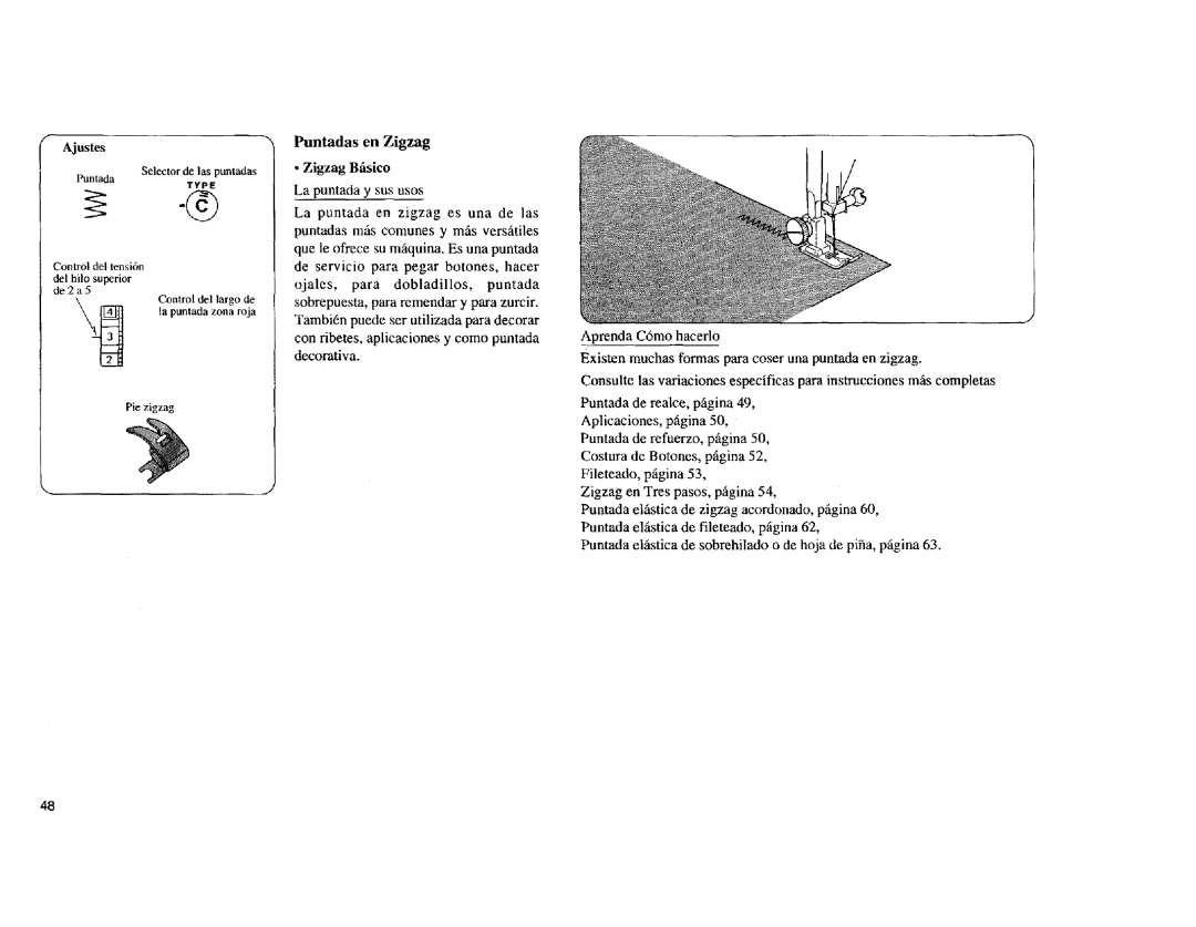 Kenmore Sewing Machine manual Ajustes 