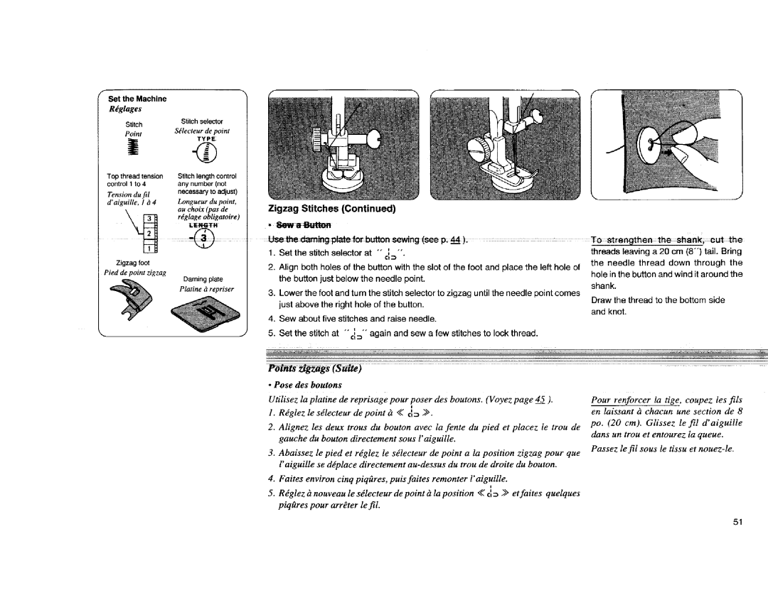 Kenmore Sewing Machine manual Zigzag Stitches, Points zigzags Sure, SewaButton 