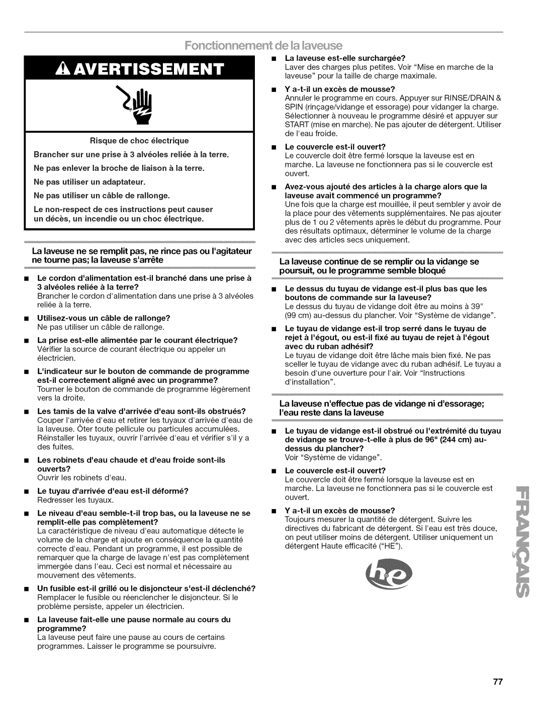 Kenmore W10026626B manual FOsdosnementde a s use 