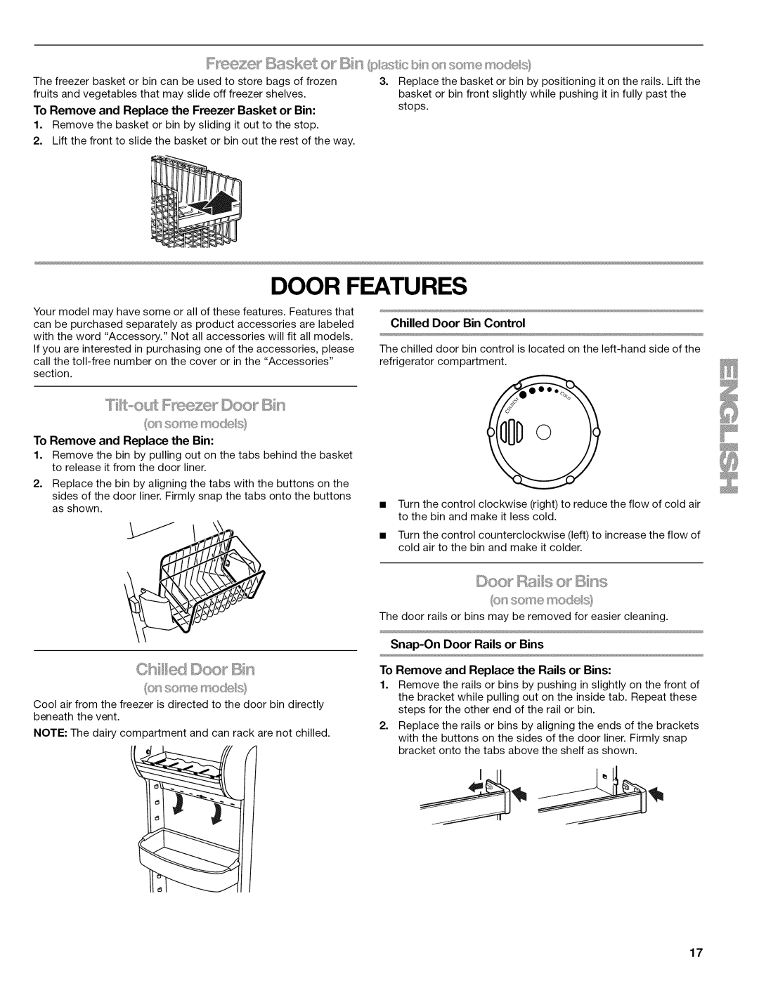 Kenmore W10215709A manual Door Features, Ched oo Bn, Oo Raso 