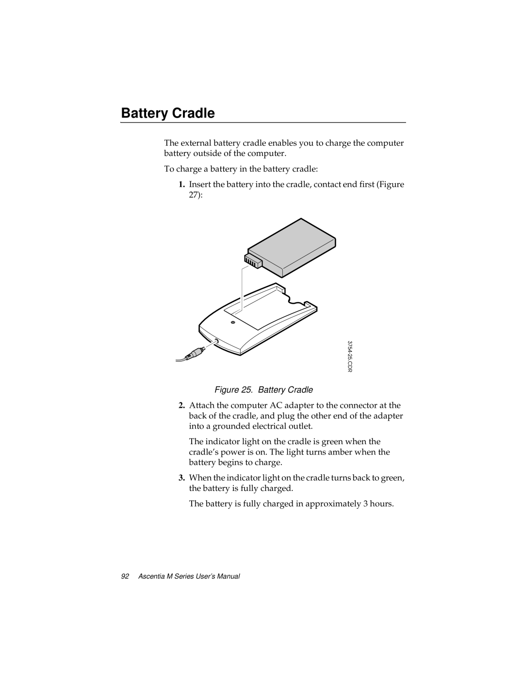 Kensington M Series manual Battery Cradle 