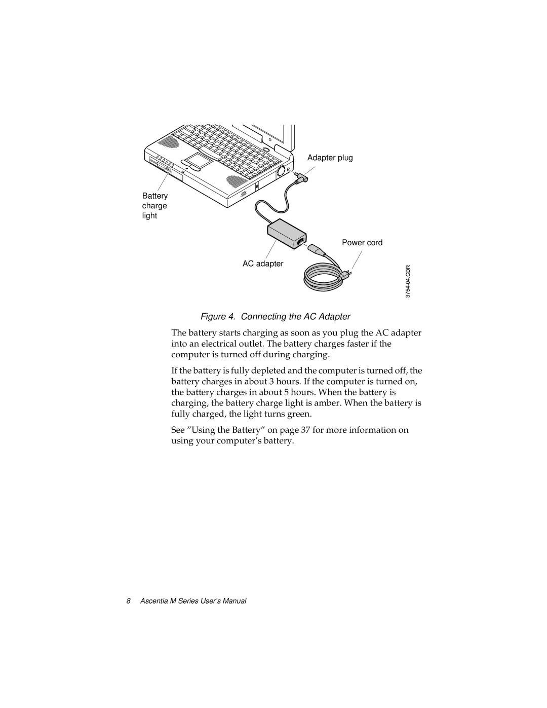 Kensington M Series manual Connecting the AC Adapter 