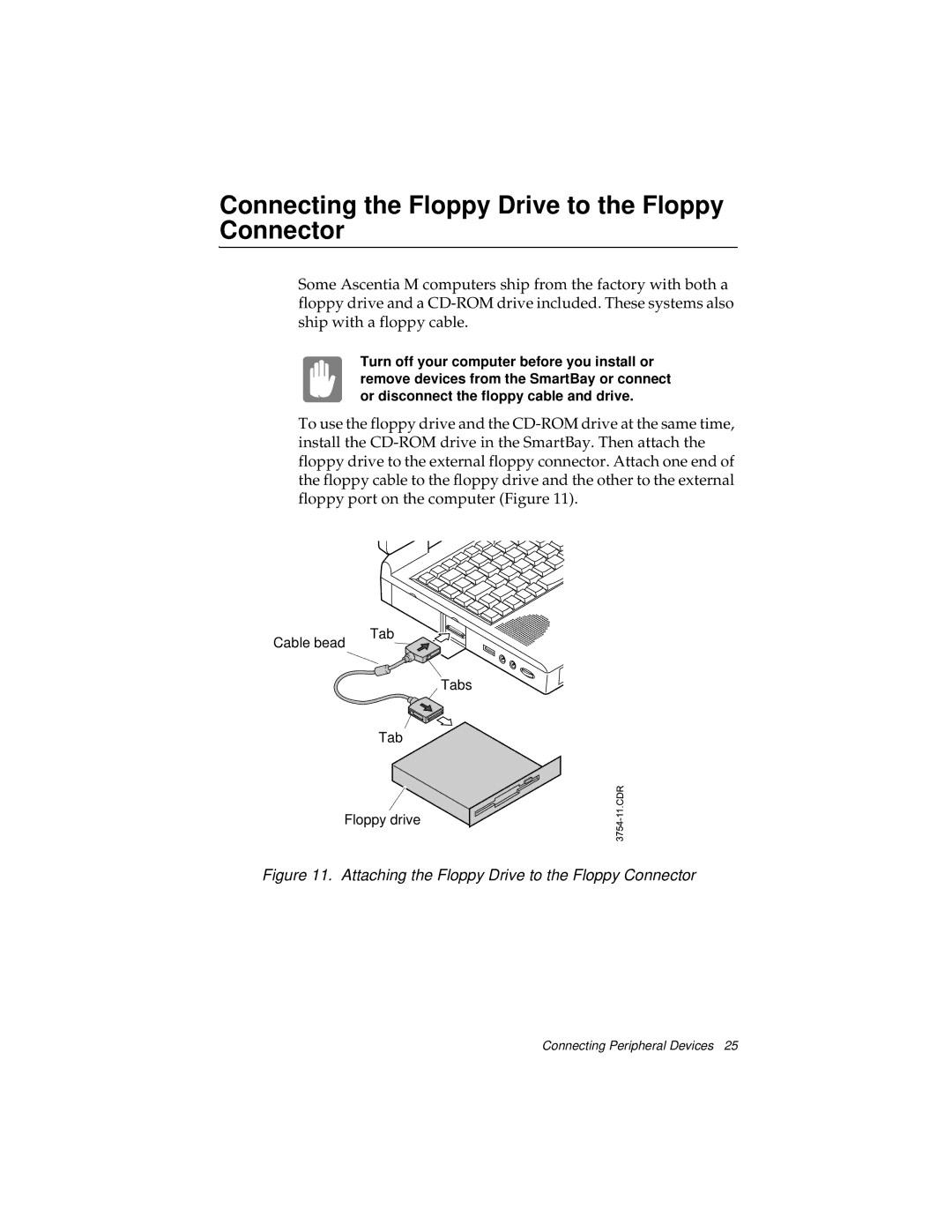 Kensington M Series manual Connecting the Floppy Drive to the Floppy Connector 