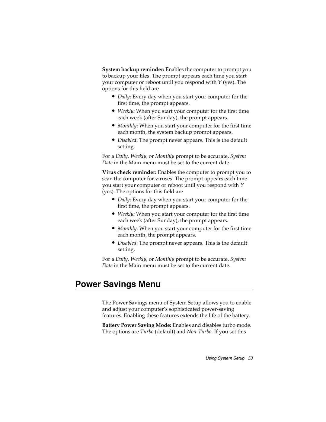 Kensington M Series manual Power Savings Menu 