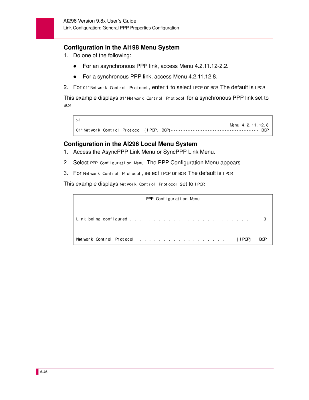 Kentrox AI296 manual Ipcp 