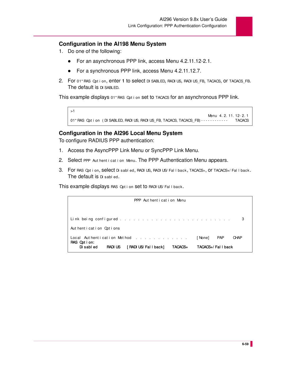 Kentrox AI296 manual Radius 