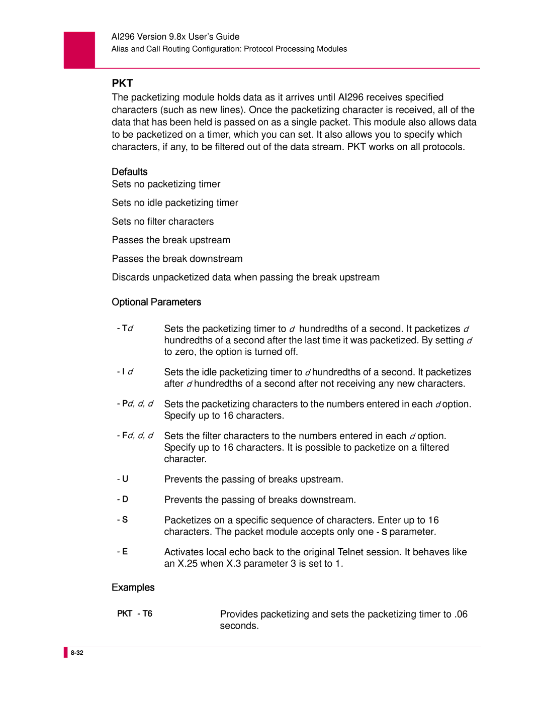 Kentrox AI296 manual To zero, the option is turned off, Specify up to 16 characters, Character, Seconds 