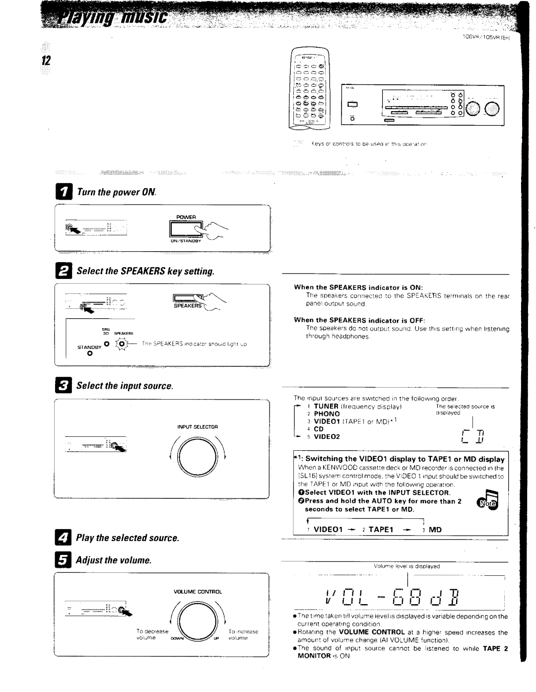 Kenwood 105VR, 106VR manual 