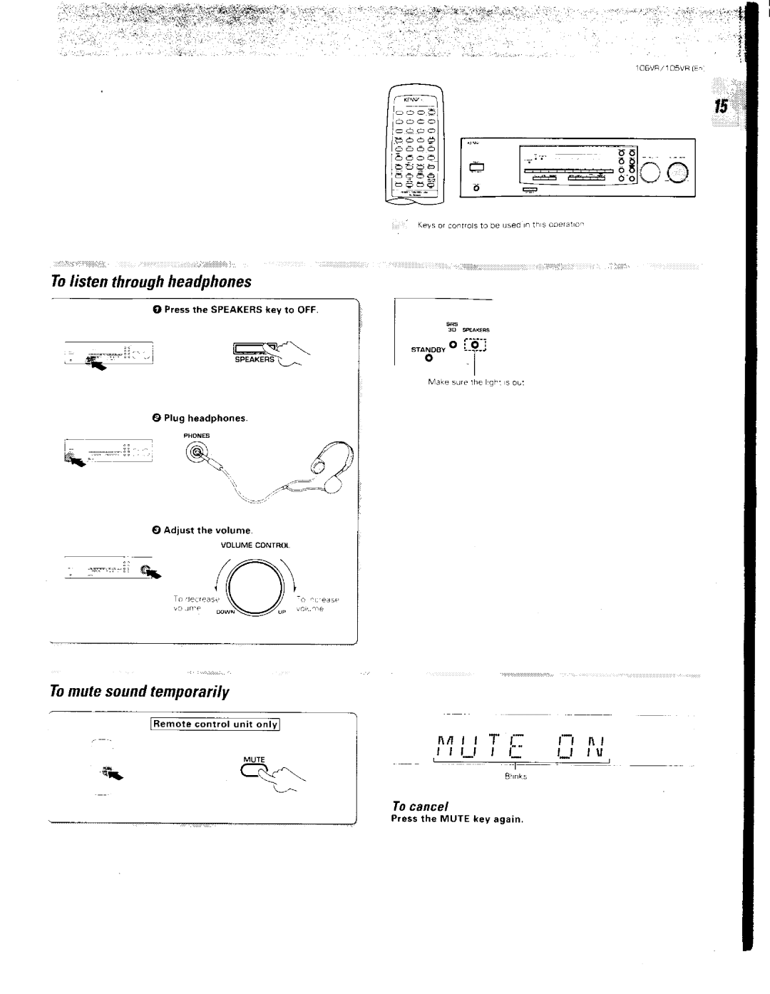 Kenwood 106VR, 105VR manual 