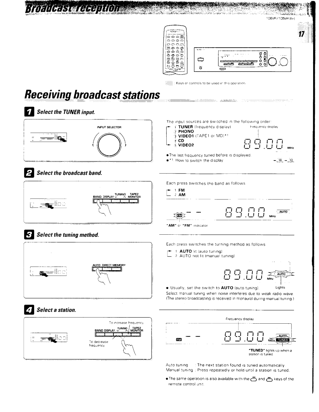 Kenwood 106VR, 105VR manual 