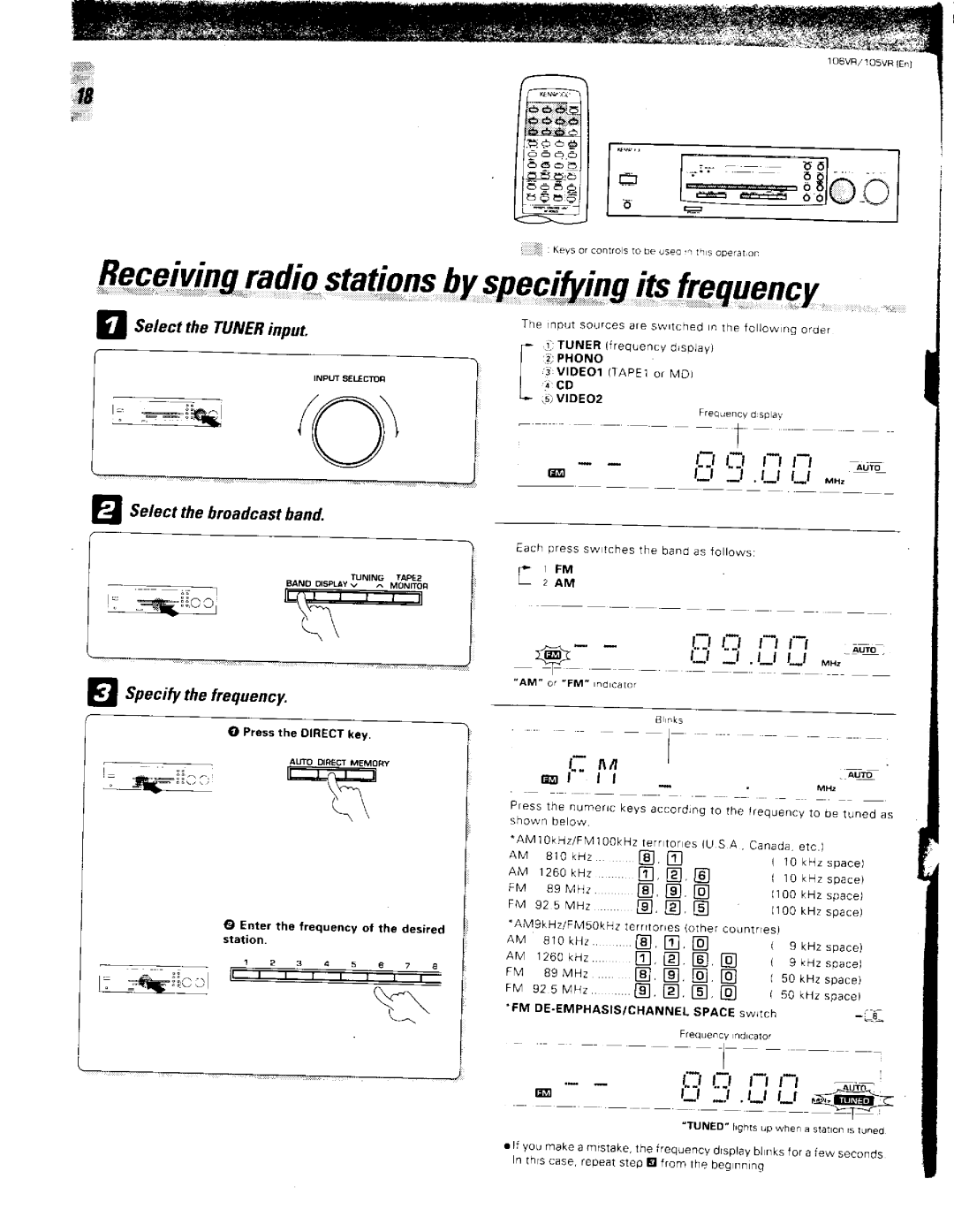 Kenwood 105VR, 106VR manual 