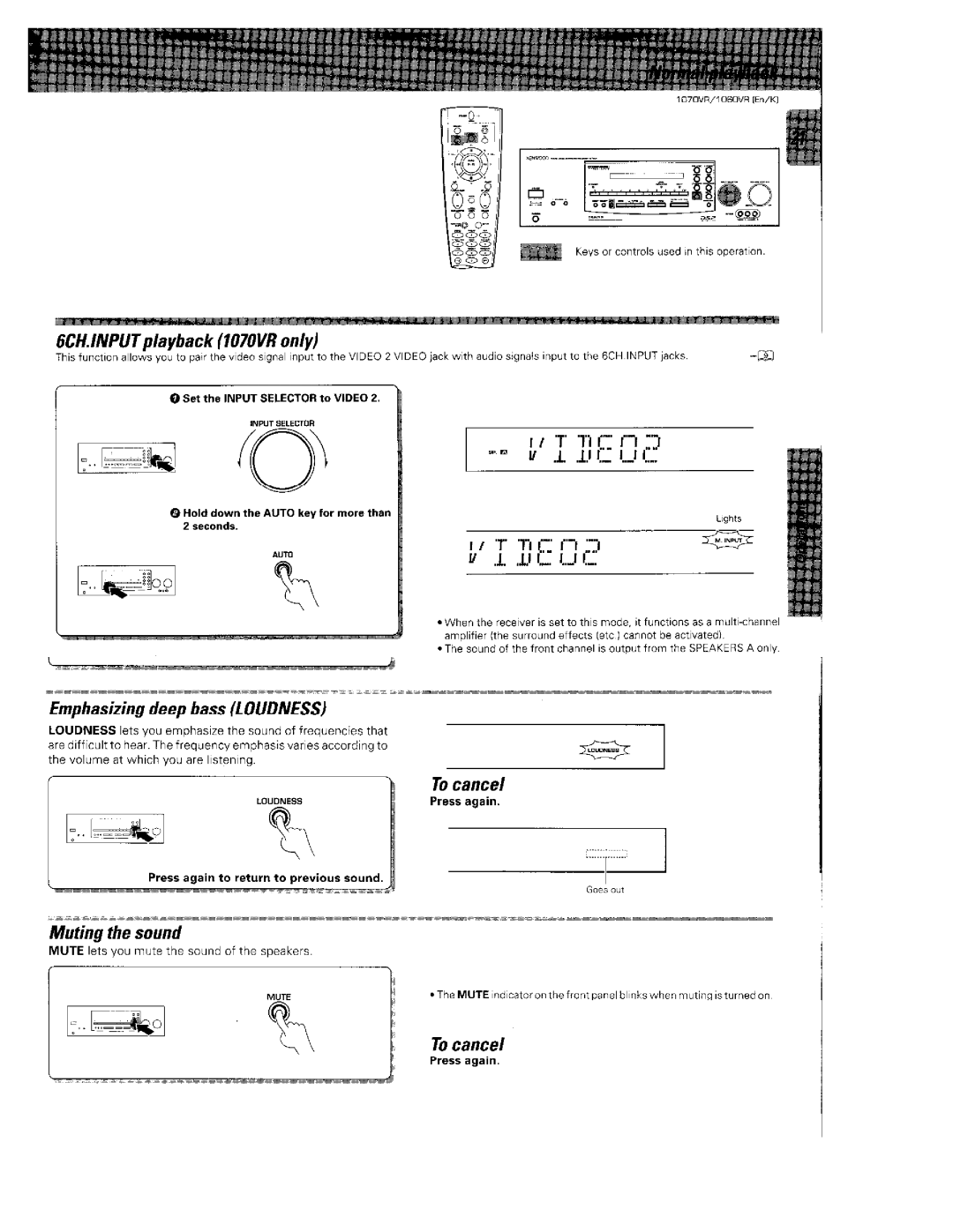 Kenwood 1070VR manual 