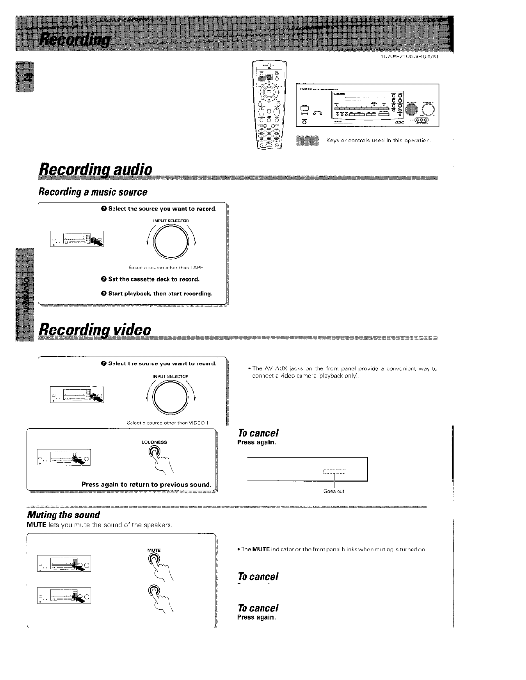 Kenwood 1070VR manual 