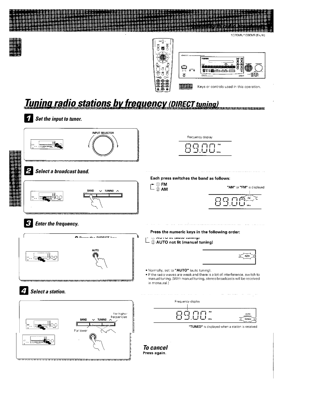 Kenwood 1070VR manual 