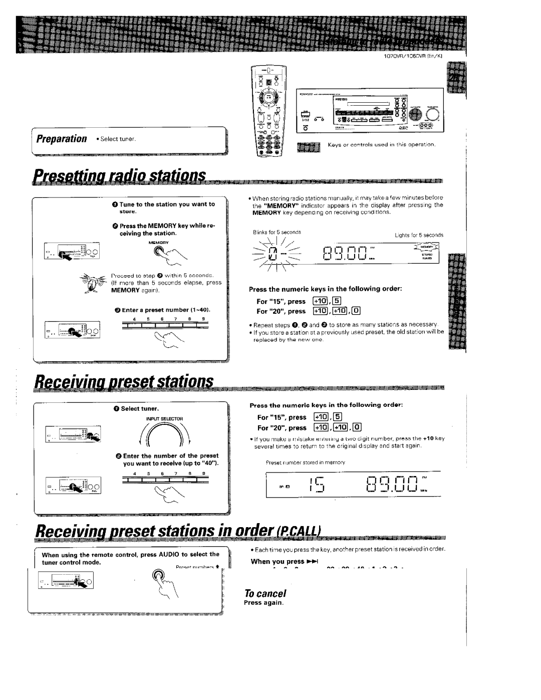 Kenwood 1070VR manual 