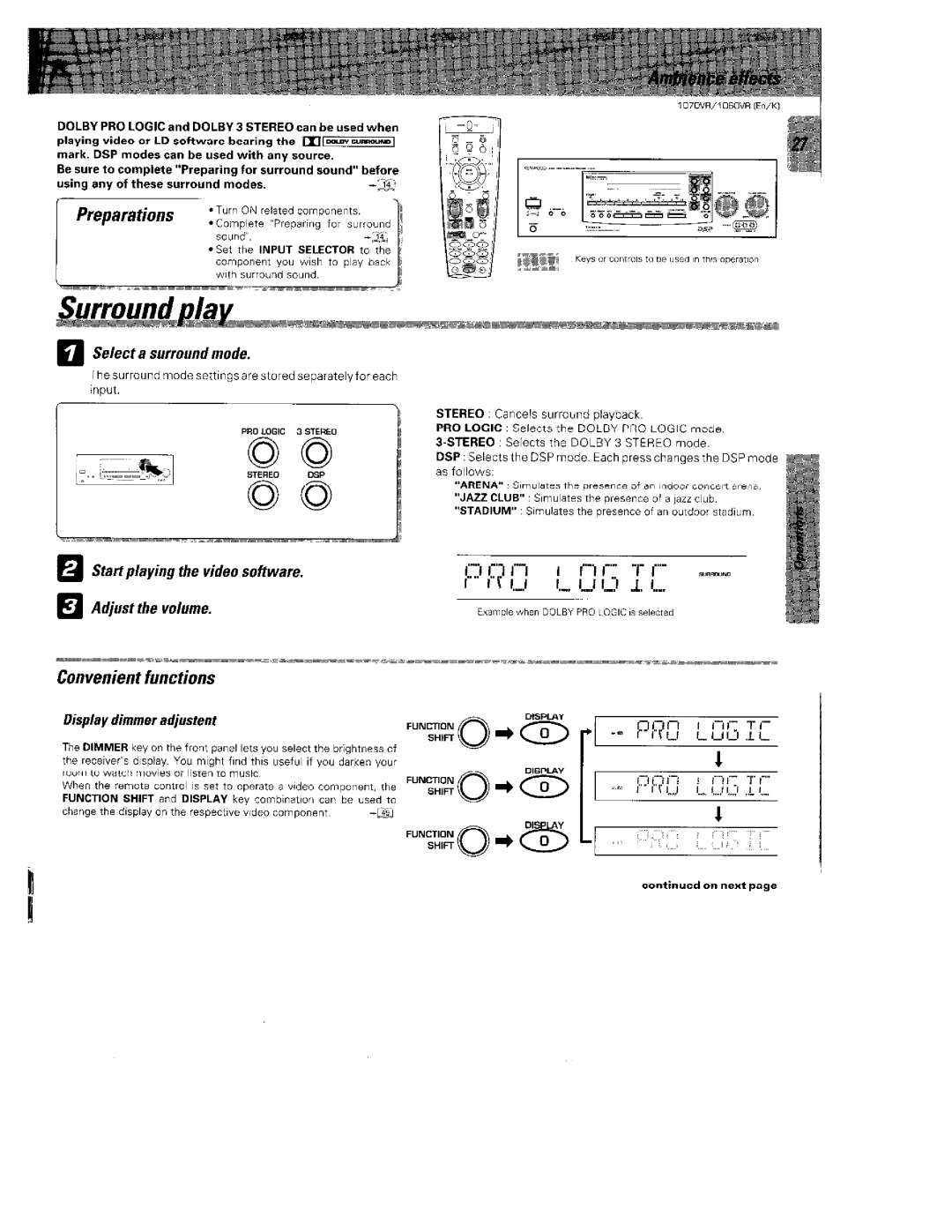 Kenwood 1070VR manual 