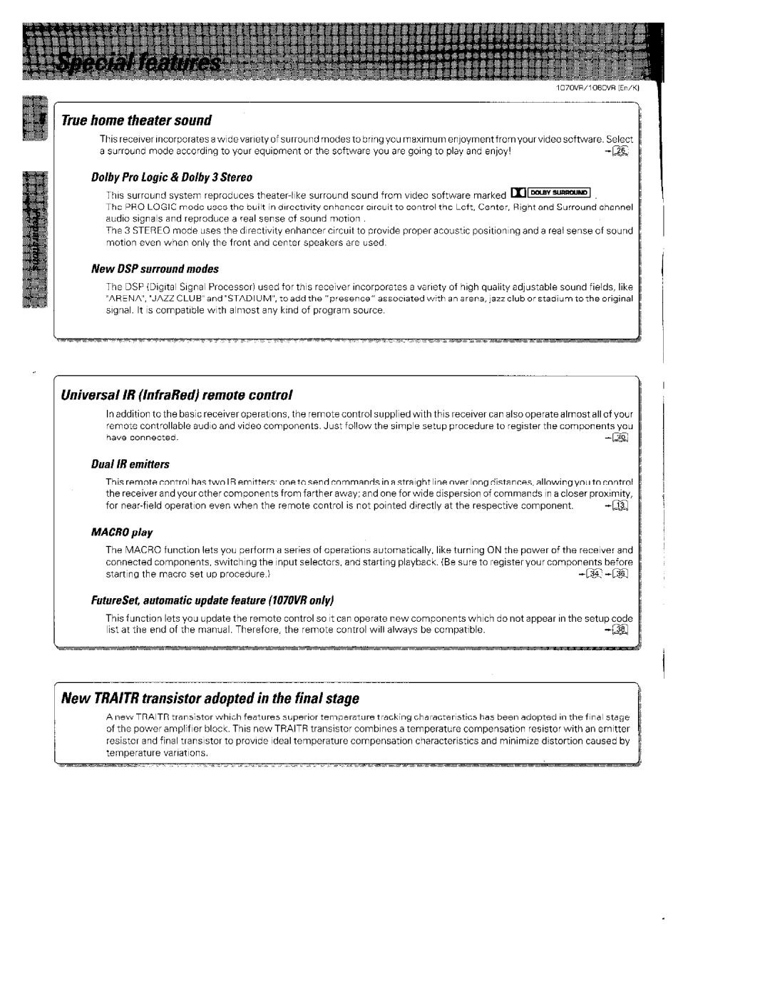 Kenwood 1070VR manual 