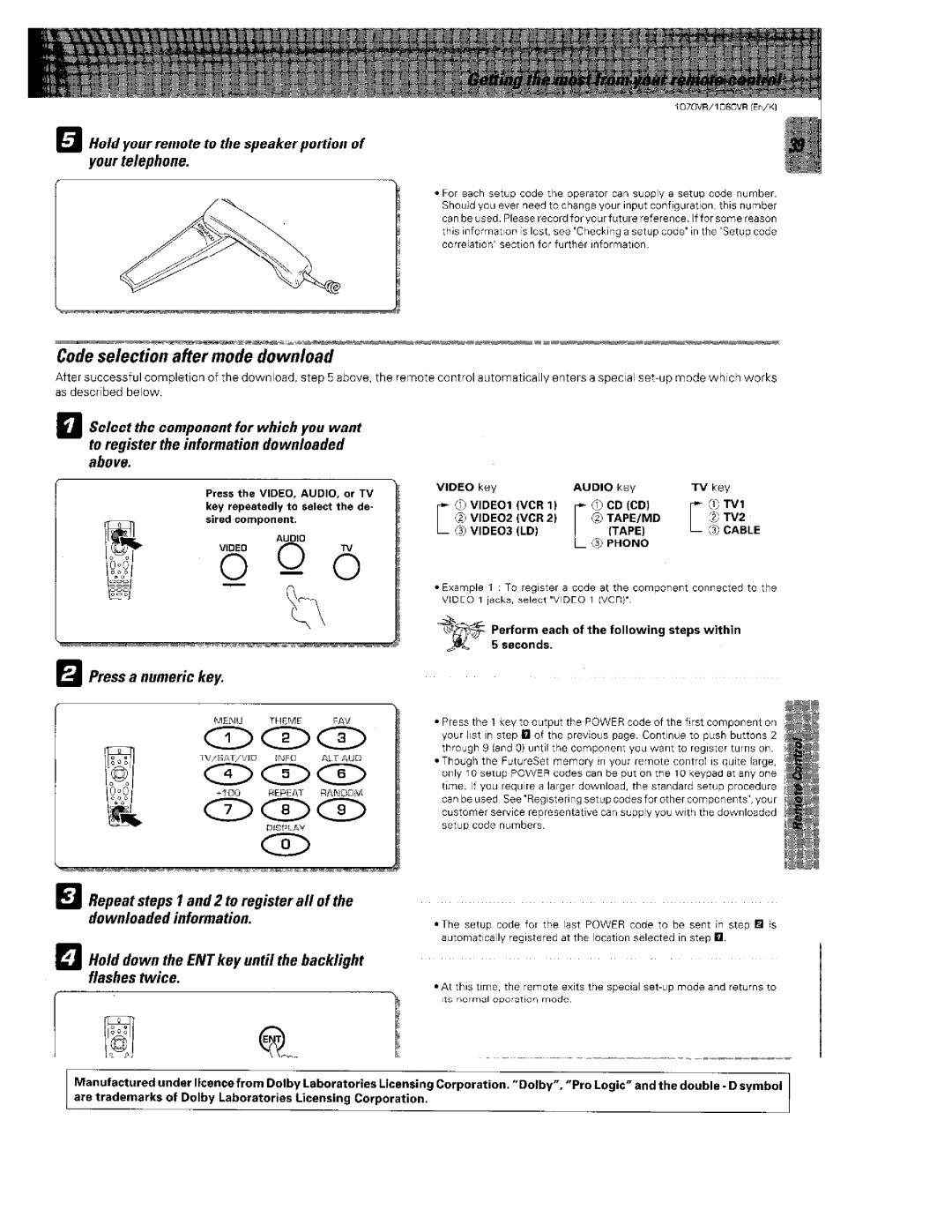 Kenwood 1070VR manual 