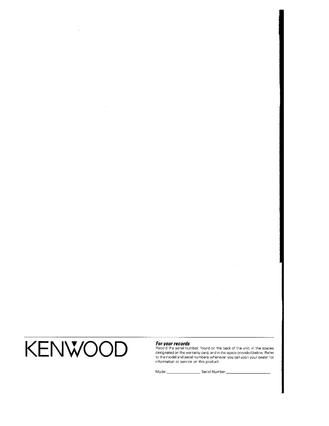 Kenwood 1070VR manual 