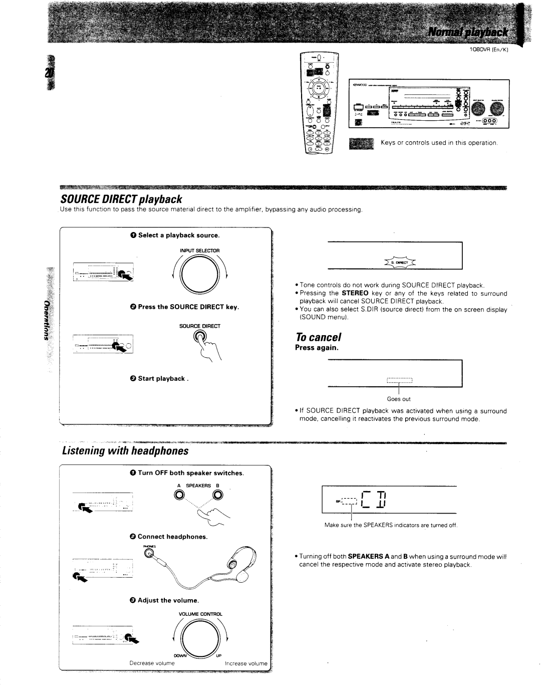 Kenwood 1080VR manual 