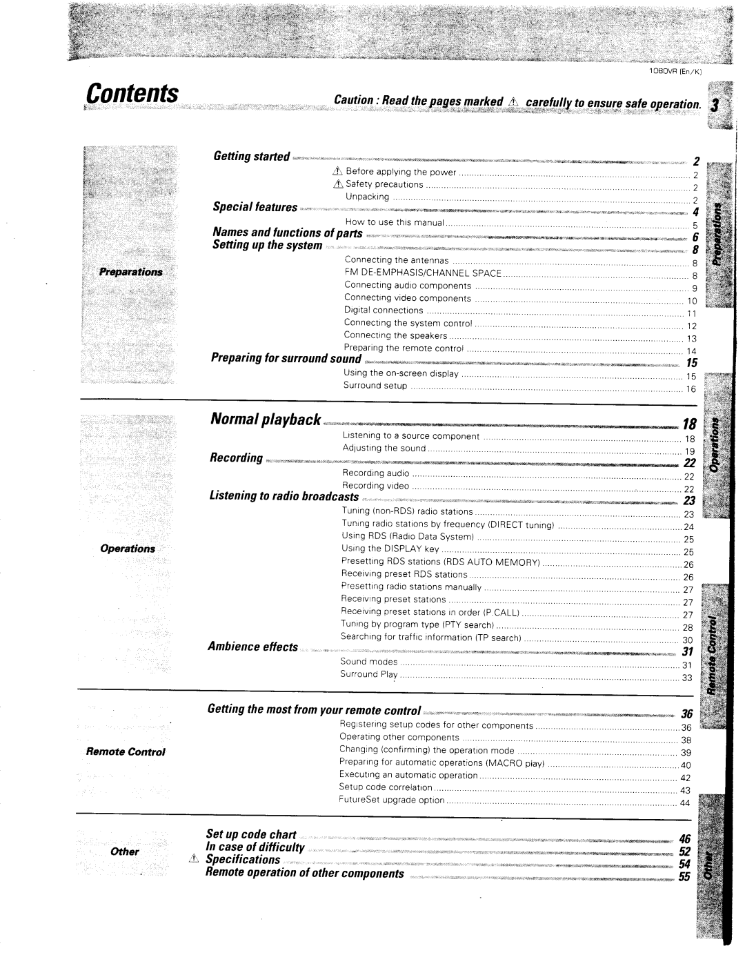 Kenwood 1080VR manual 