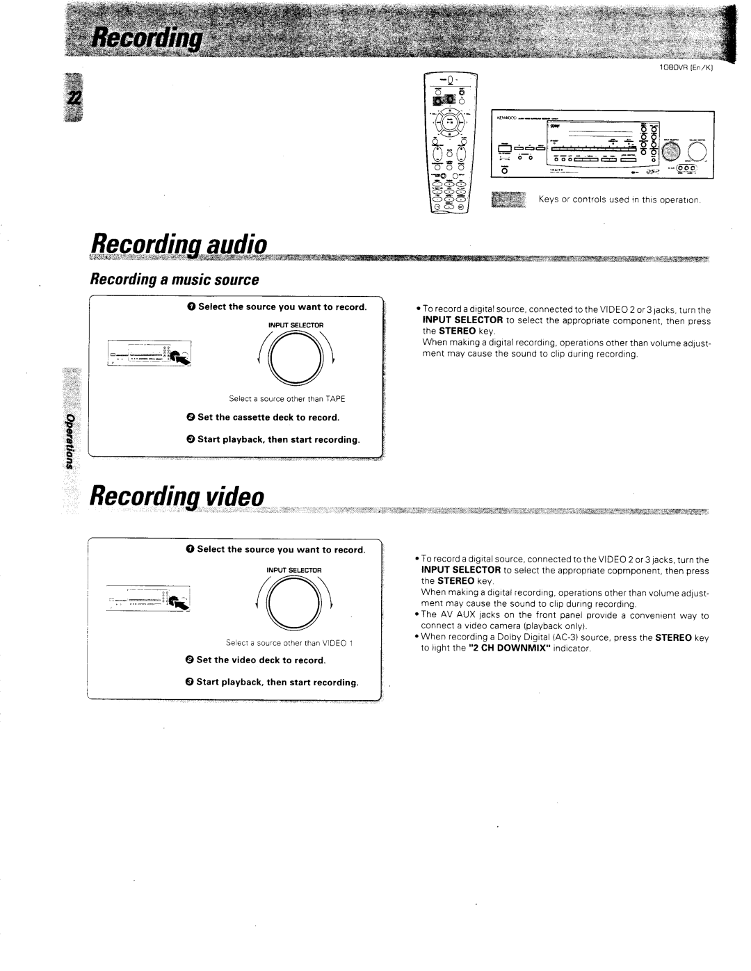 Kenwood 1080VR manual 