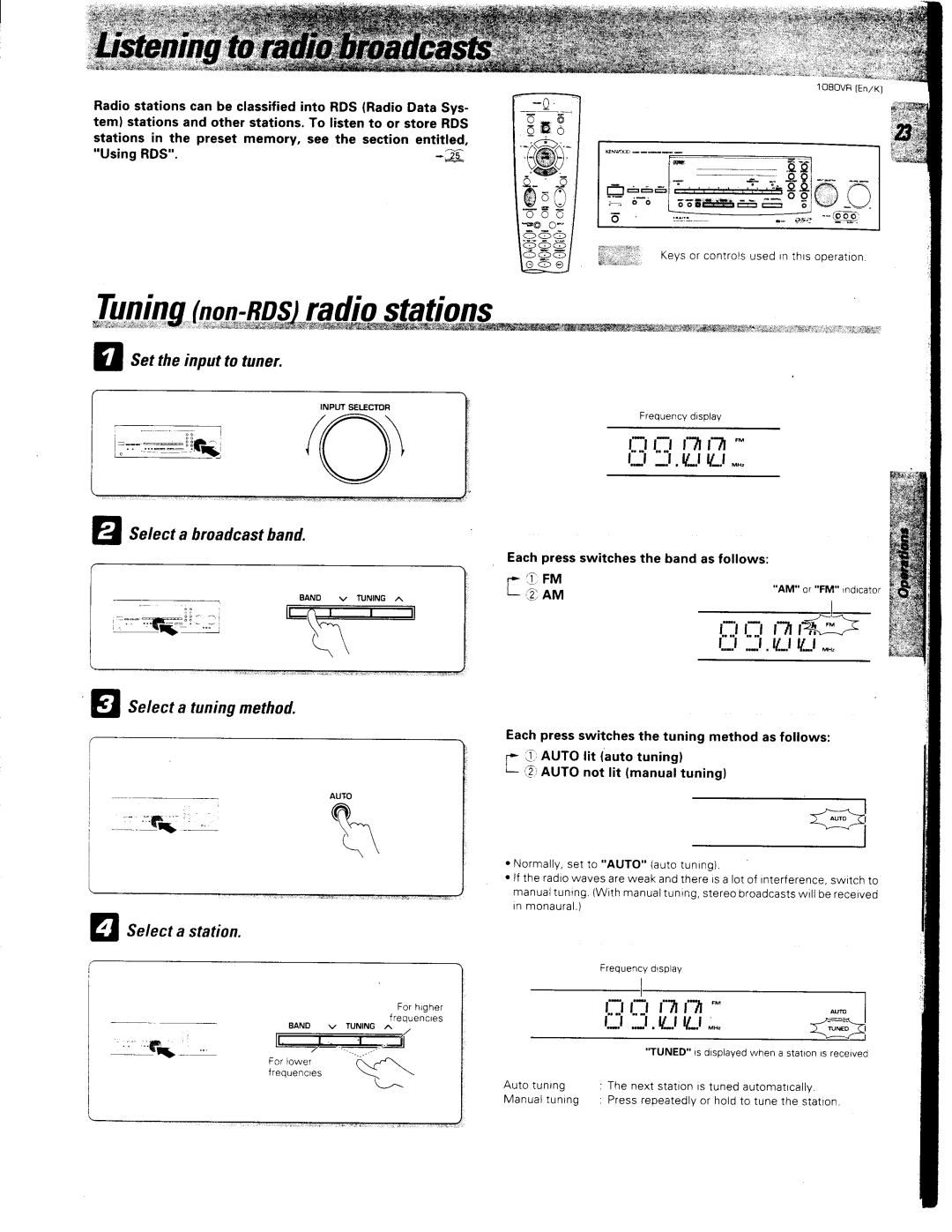 Kenwood 1080VR manual 