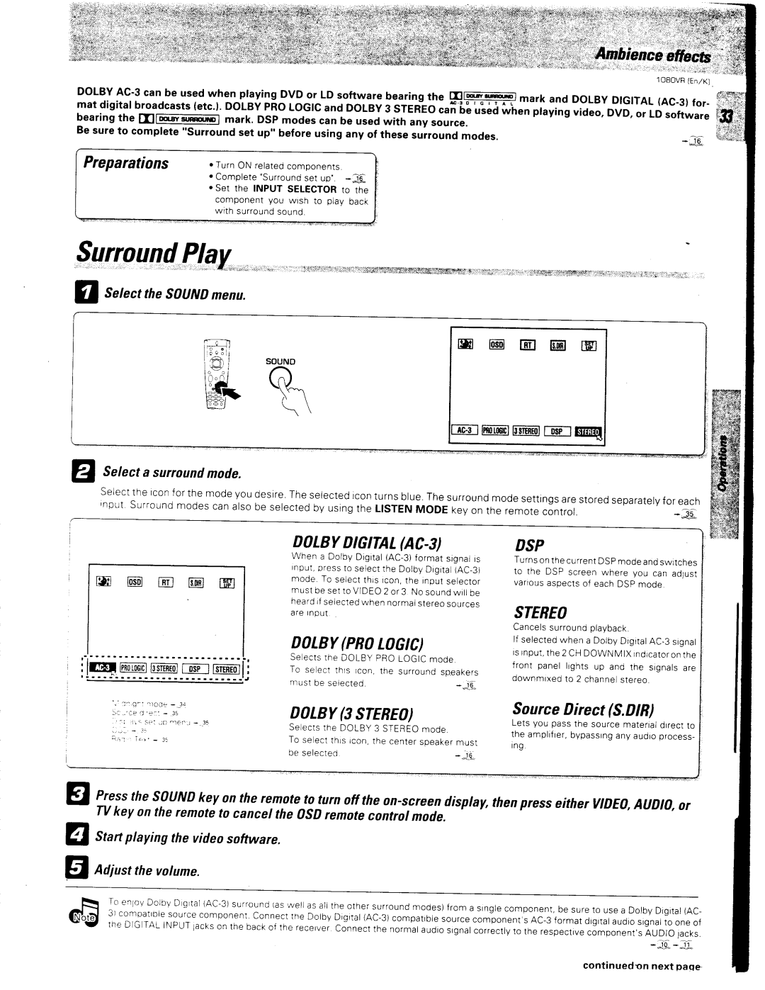 Kenwood 1080VR manual 