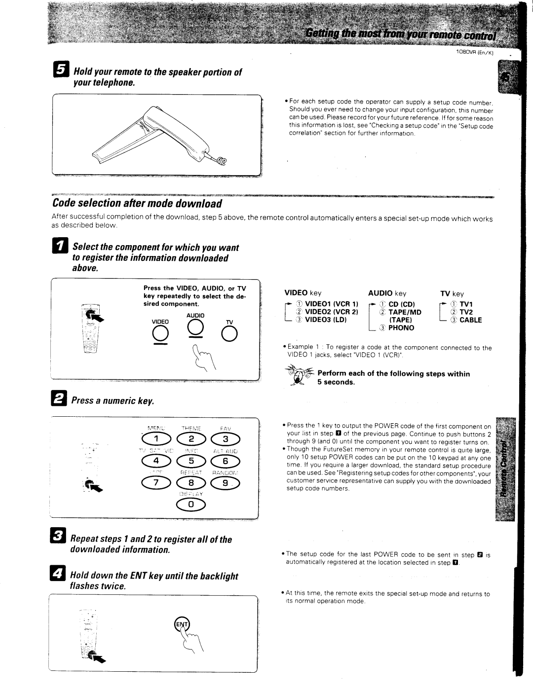 Kenwood 1080VR manual 