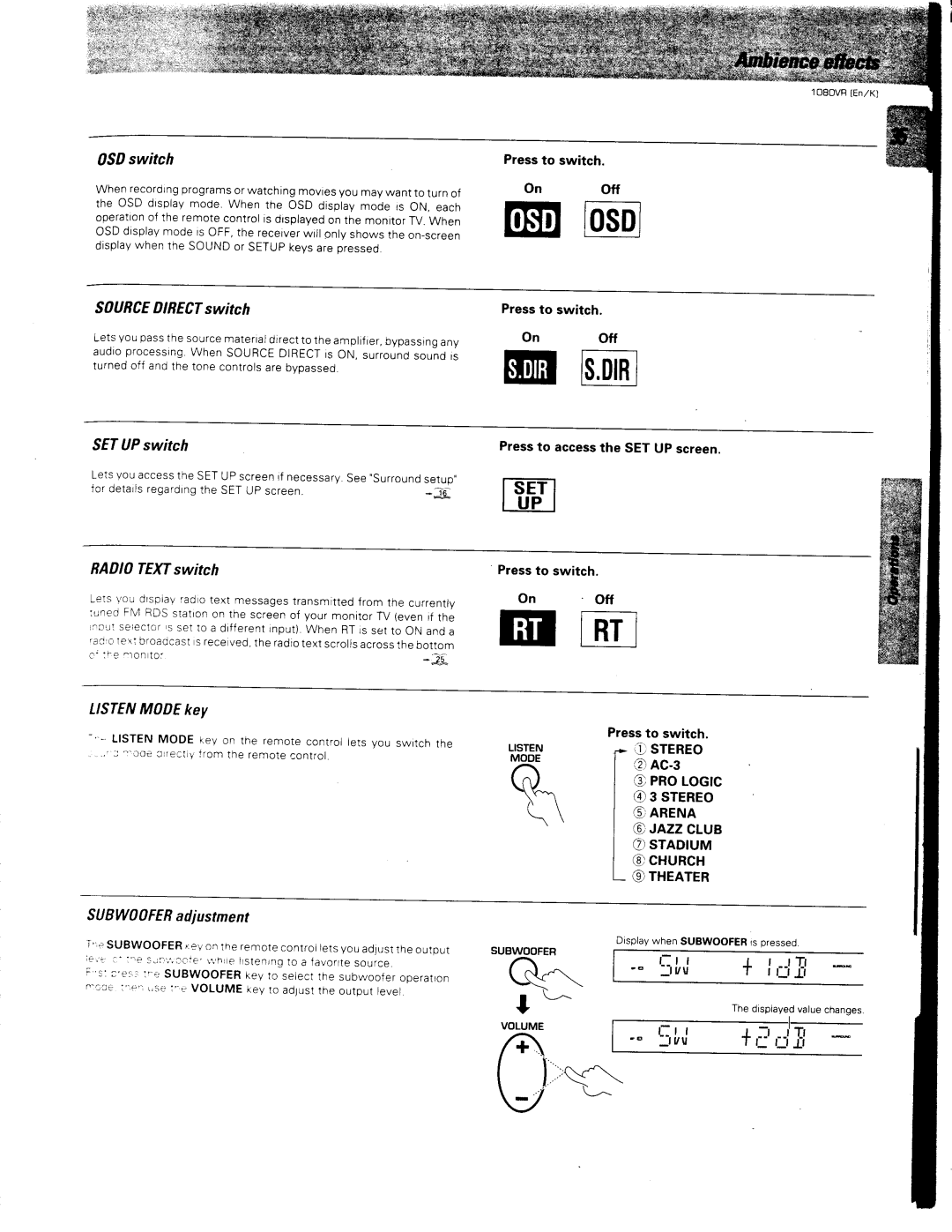 Kenwood 1080VR manual 