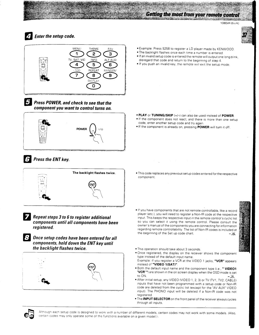 Kenwood 1080VR manual 