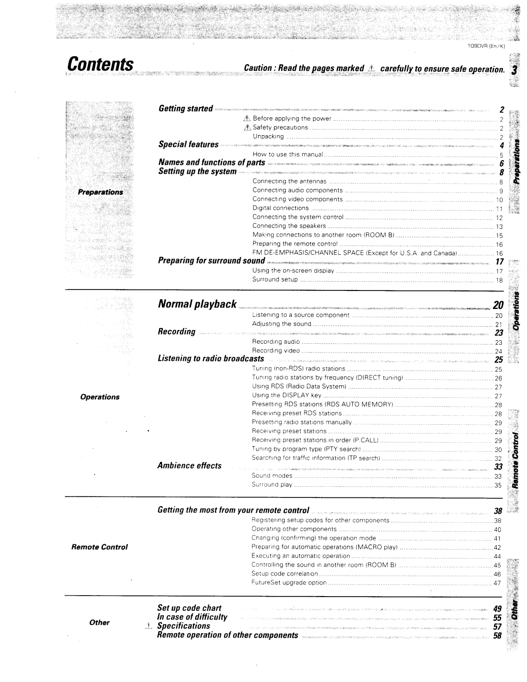 Kenwood 1090VR manual 