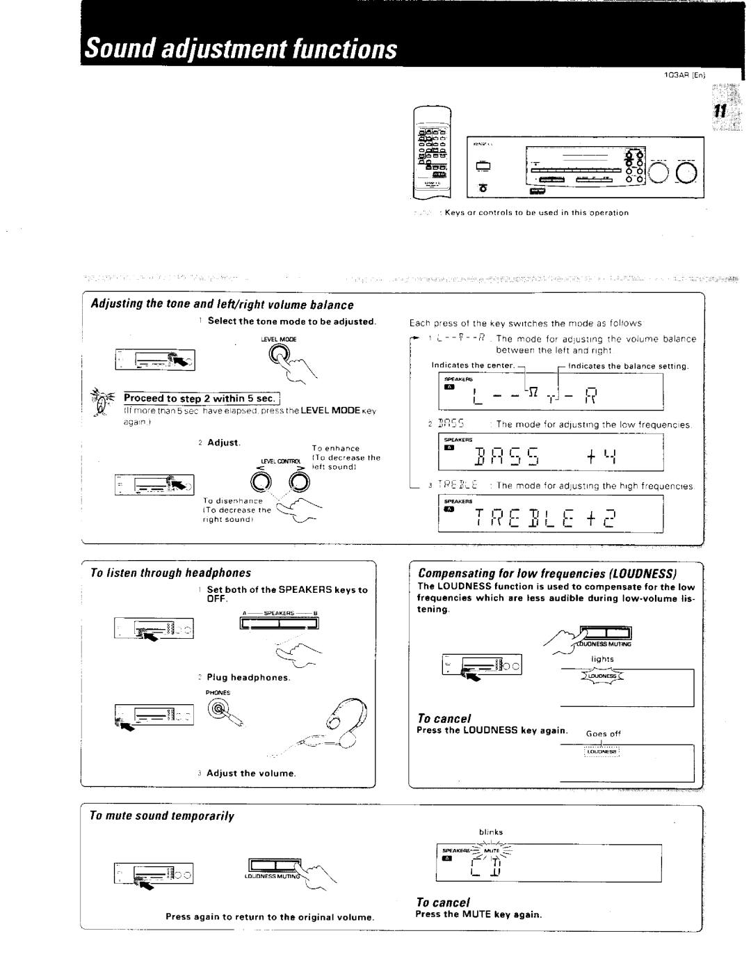 Kenwood Stereo Receiver, 376, 103AR manual 