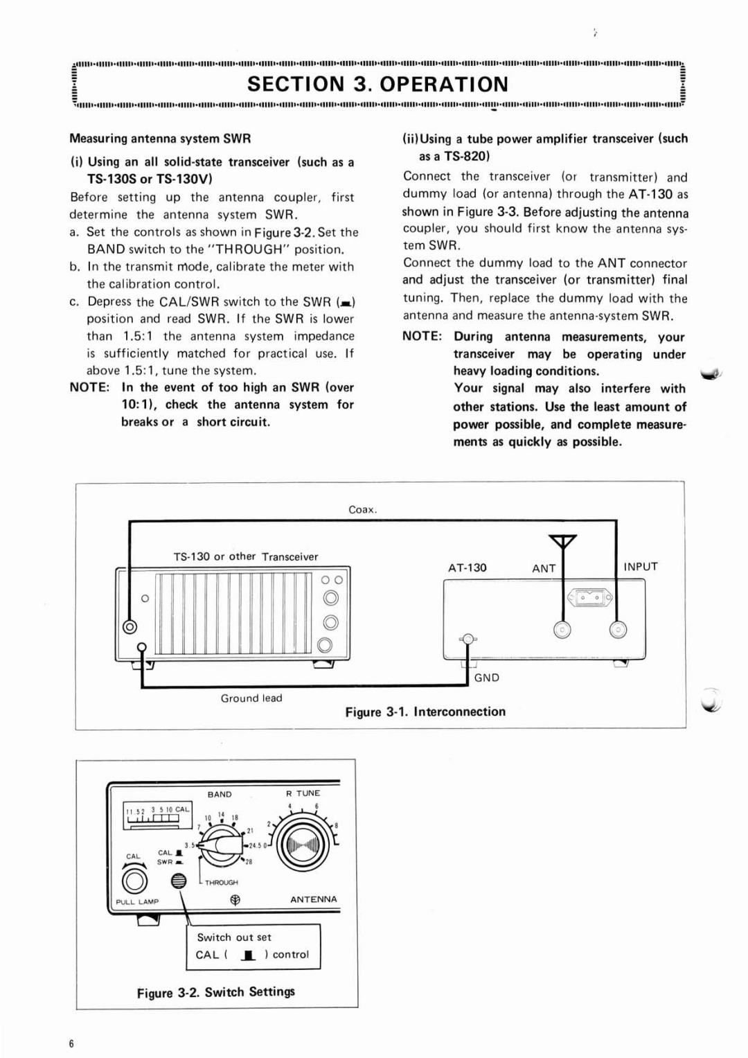 Kenwood AT-130 manual Interconnection 