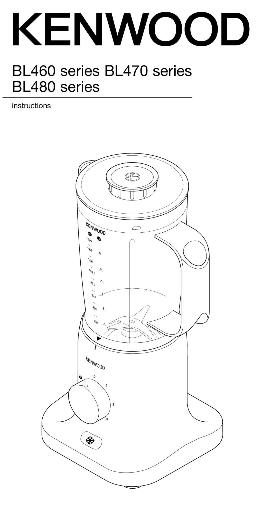 Kenwood BL480 manual BL460 series BL470 series 