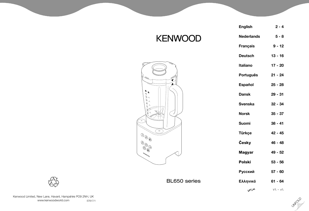 Kenwood manual BL650 series 