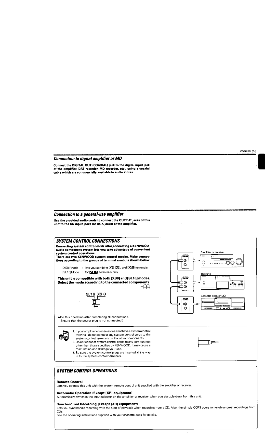 Kenwood CD-323M manual 