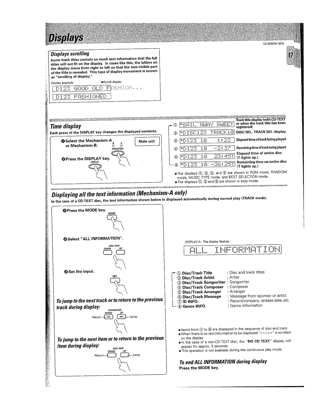 Kenwood CD-3280M manual 