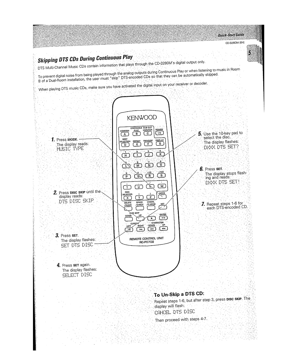 Kenwood CD-3280M manual 