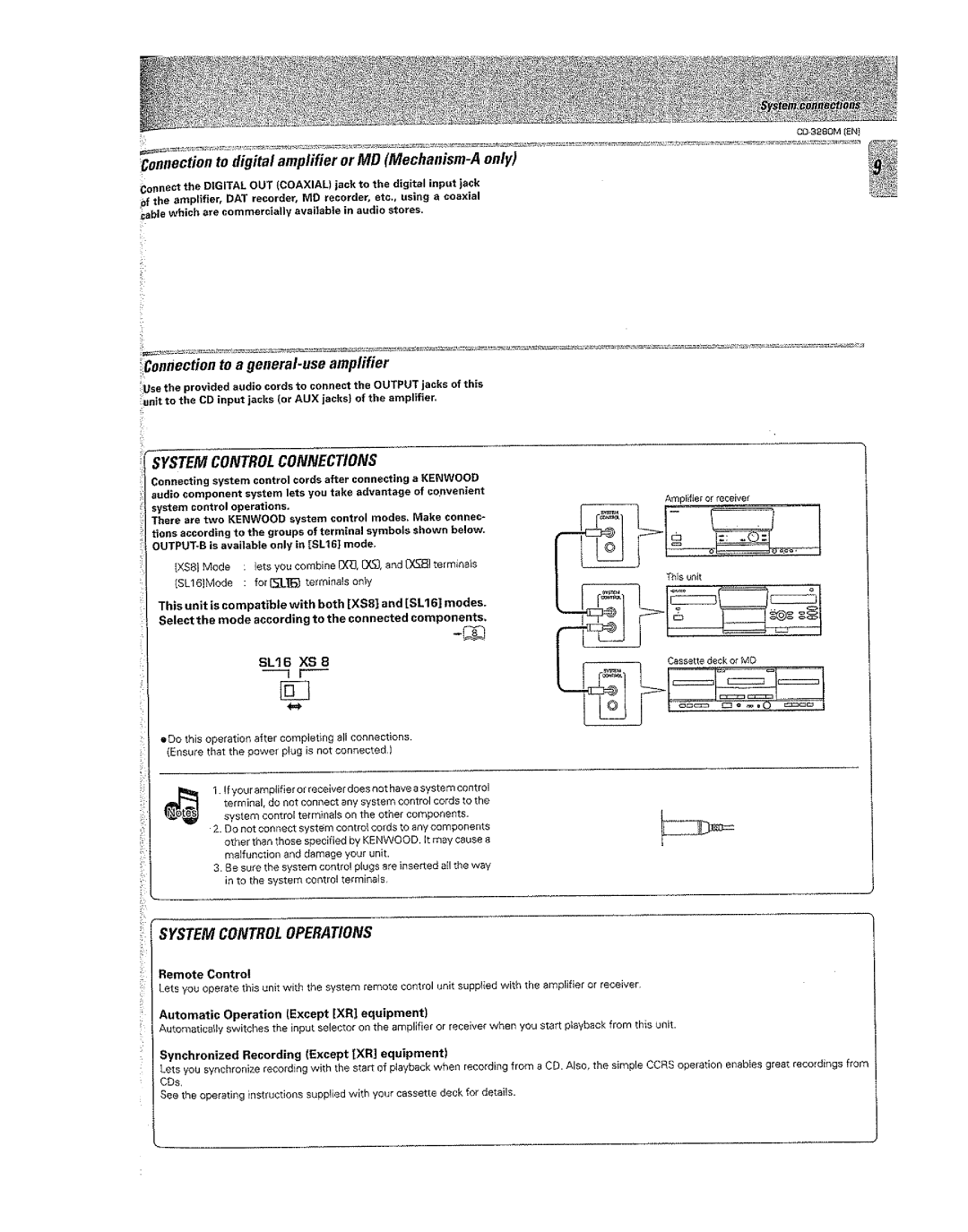 Kenwood CD-3280M manual 