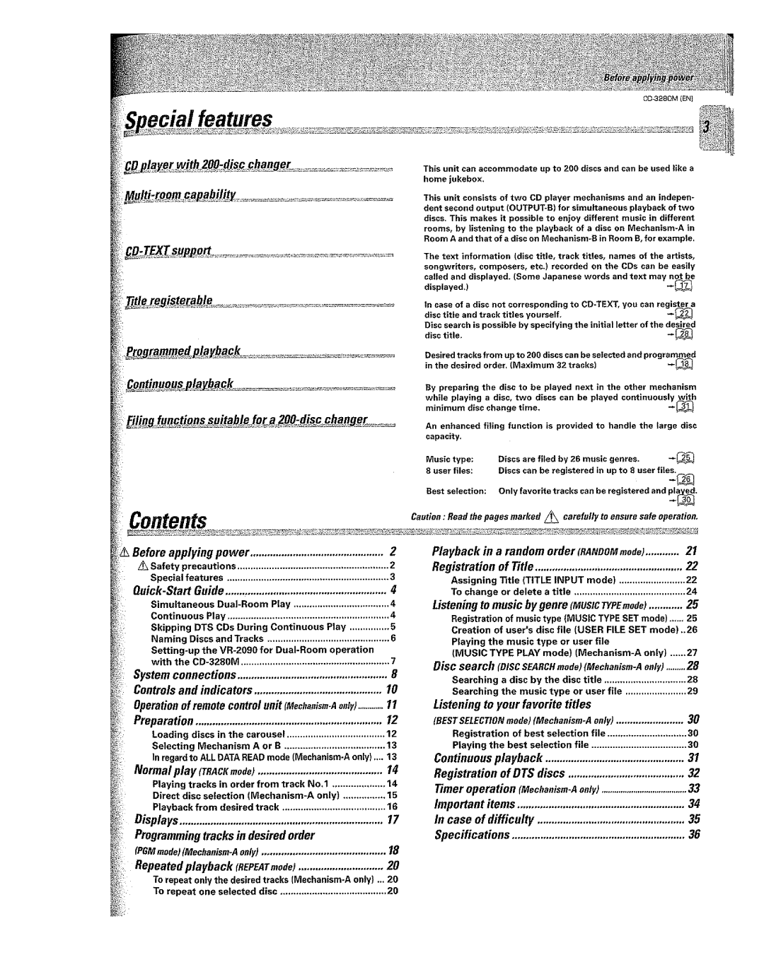 Kenwood CD-3280M manual 