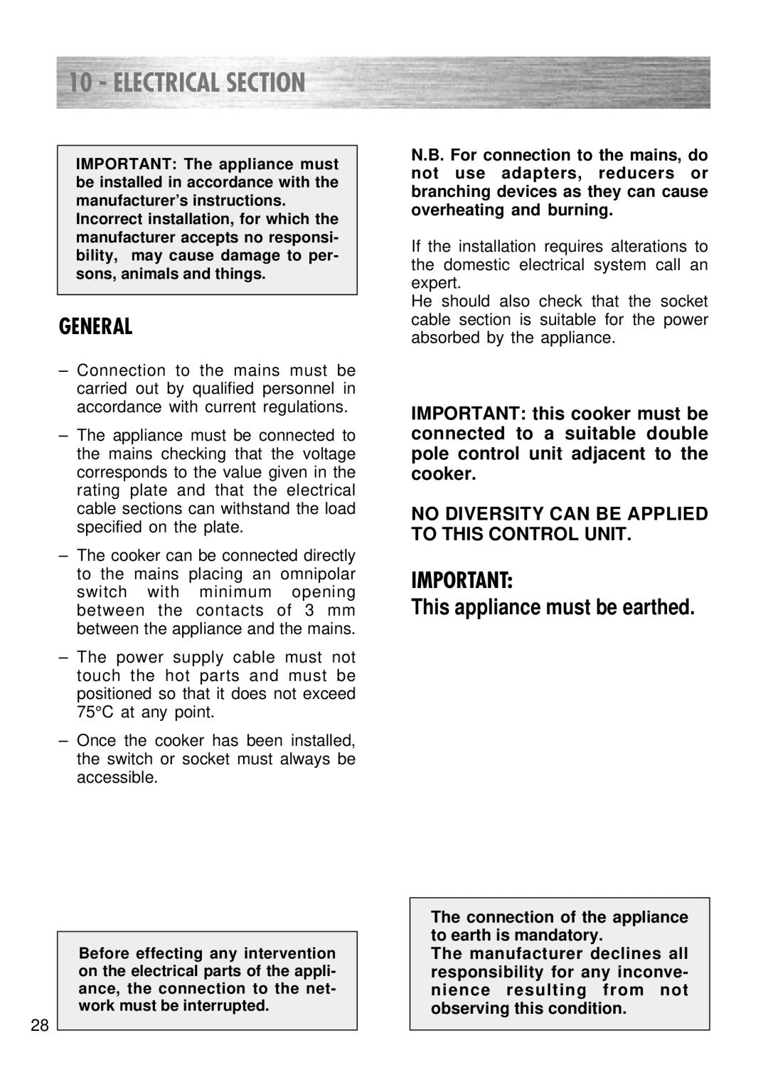 Kenwood CK 280 manual Electrical Section, General 