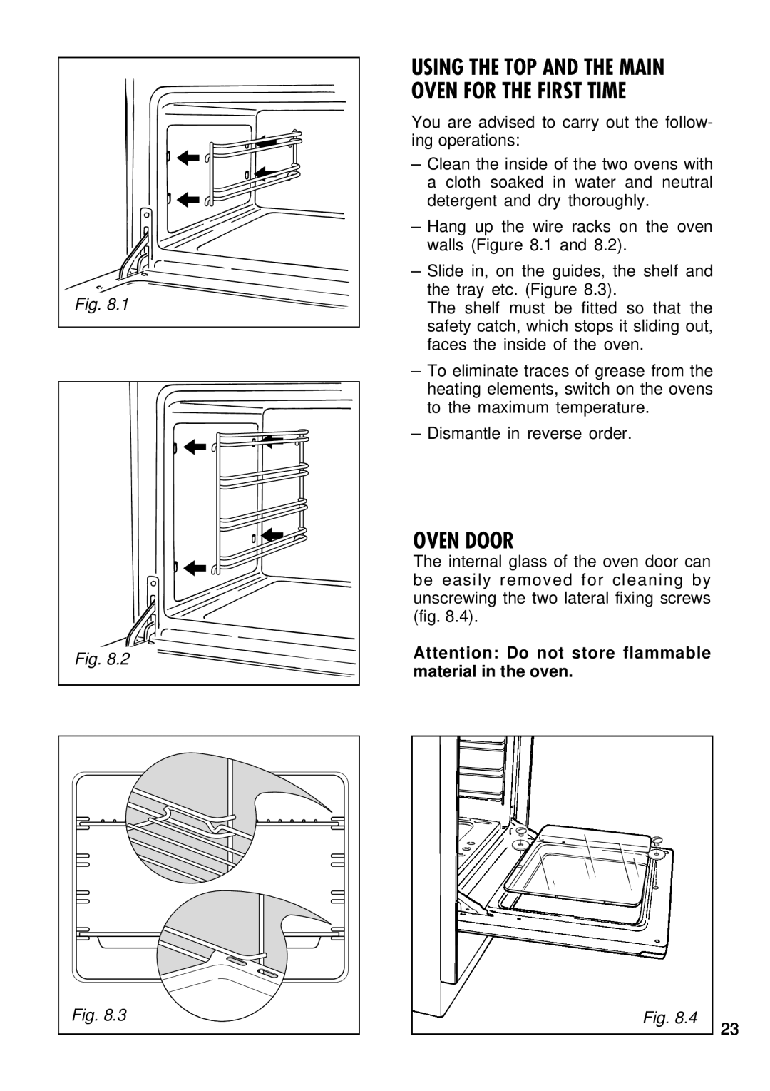 Kenwood CK 280 manual Oven Door 