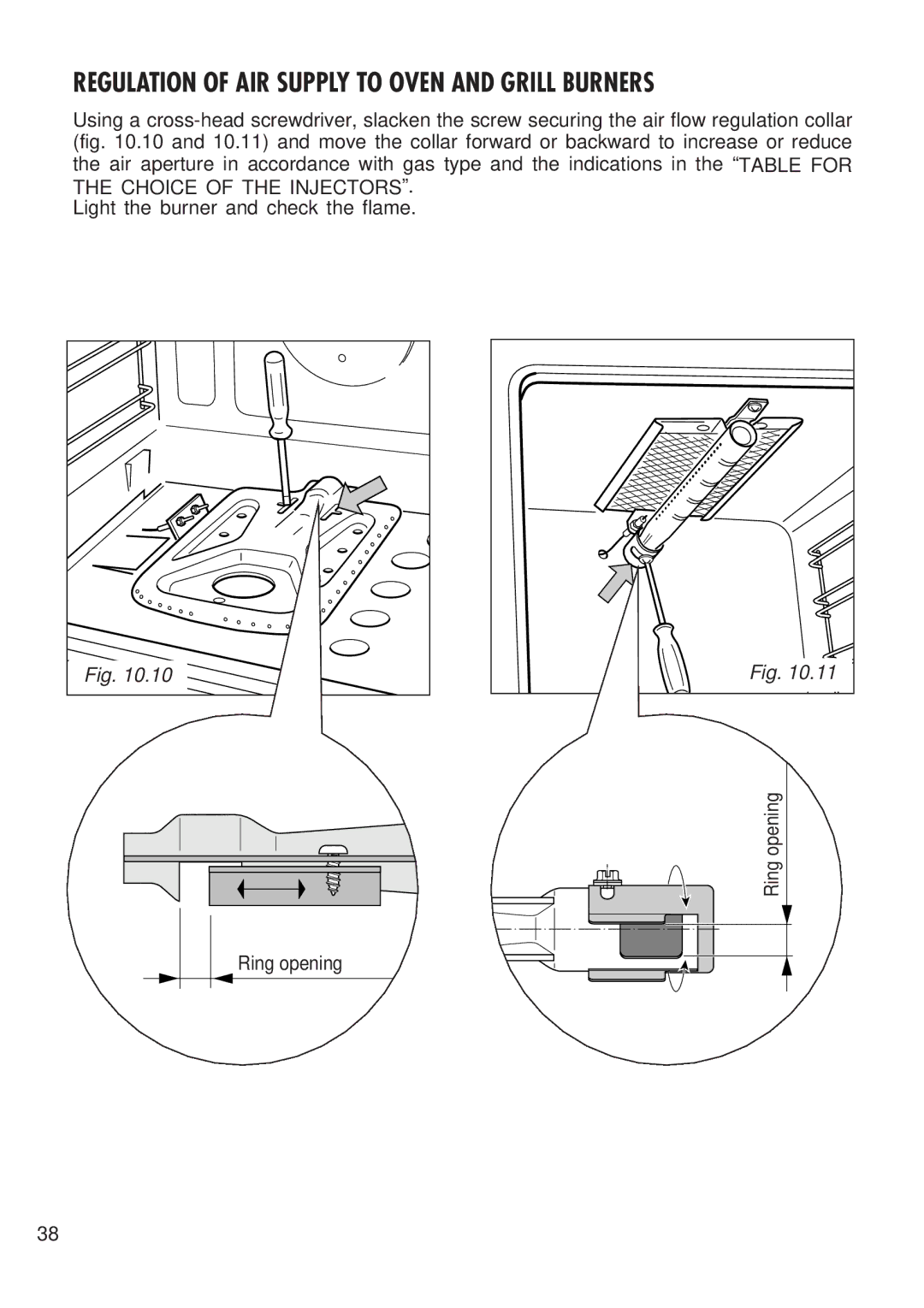 Kenwood CK 300 manual Regulation of AIR Supply to Oven and Grill Burners 