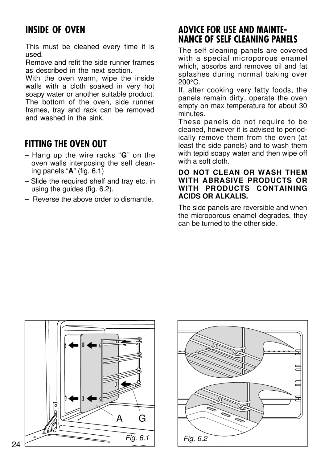 Kenwood CK 680 manual Inside of Oven, Fitting the Oven OUT 