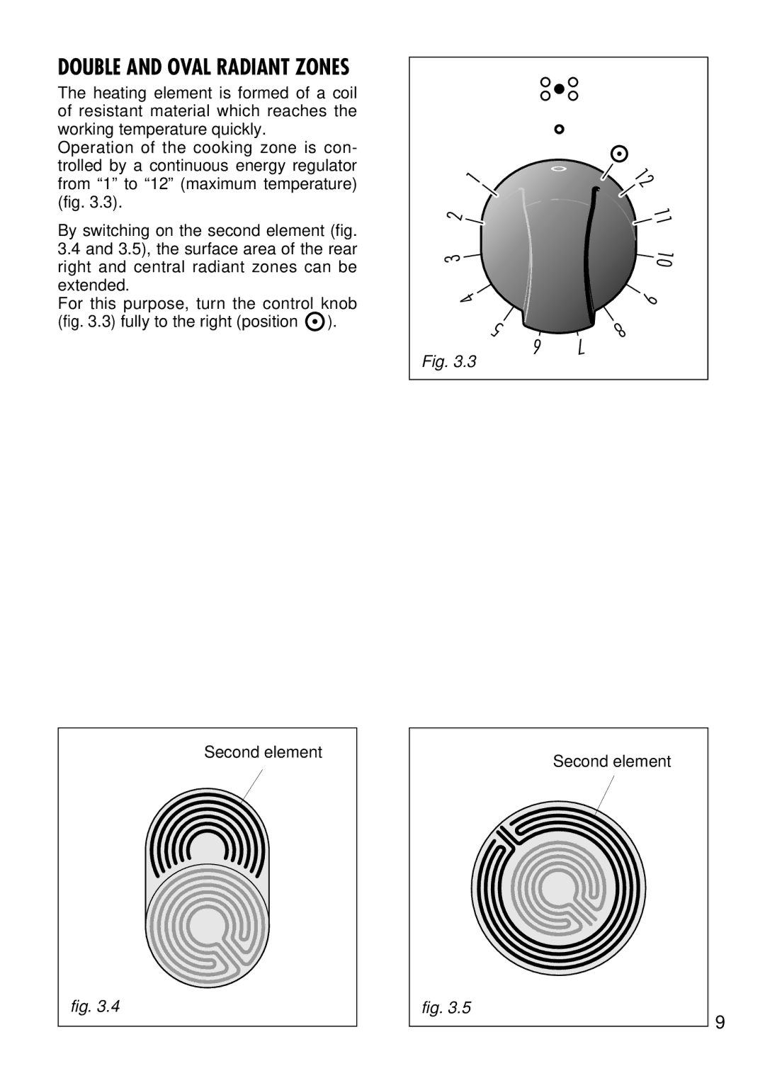 Kenwood CK 680 manual Double and Oval Radiant Zones 